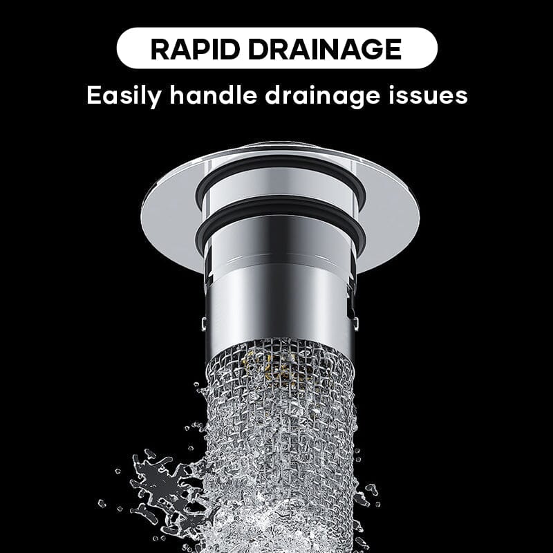 Drain filter stainless steel with pop-up mechanism | Karnz