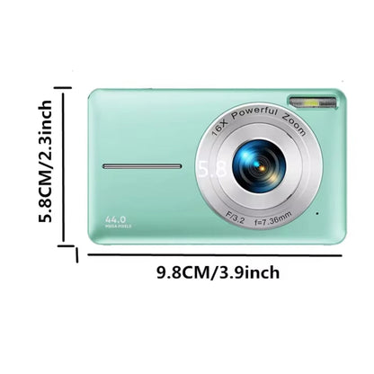 Skanto | Portable Digital Camera 1080P 44MP with 16X Zoom – Compact Vlogging Camera with LCD Screen, Rechargeable, Perfect for Teens and Students