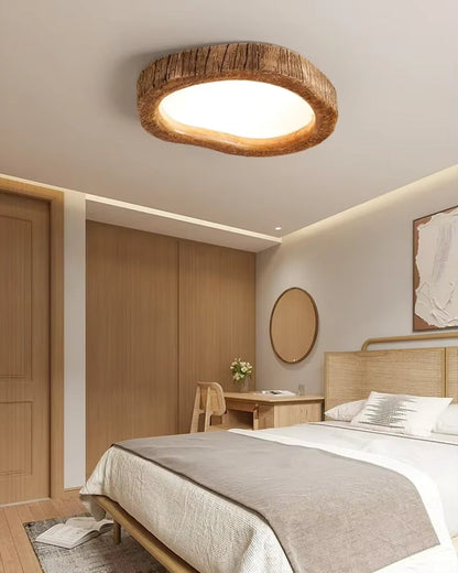 Skanto | Wood & Subtle Glow Ceiling Lamp