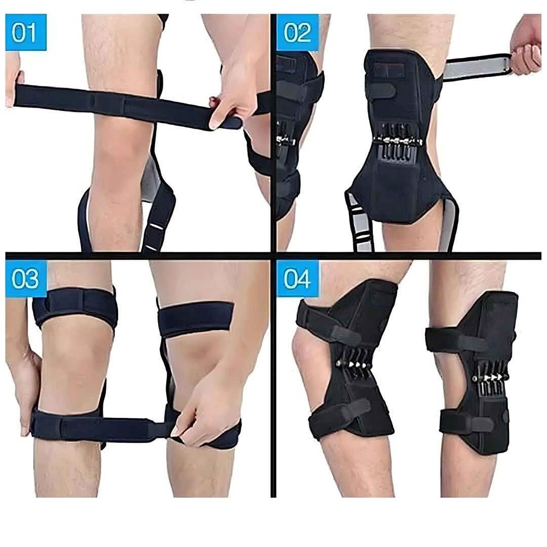 KneeGuard Pro | Set of 2 Hinged Knee Brace Stabilizers for Pain Relief | Adjustable Support for Knee Injuries - Arthritis - Post-Surgery Rehabilitation Brehn