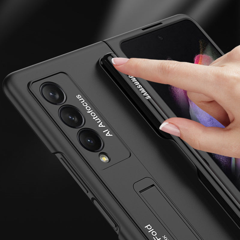 Fashionable protective case with stand and pen slot for Samsung Galaxy Z Fold 3