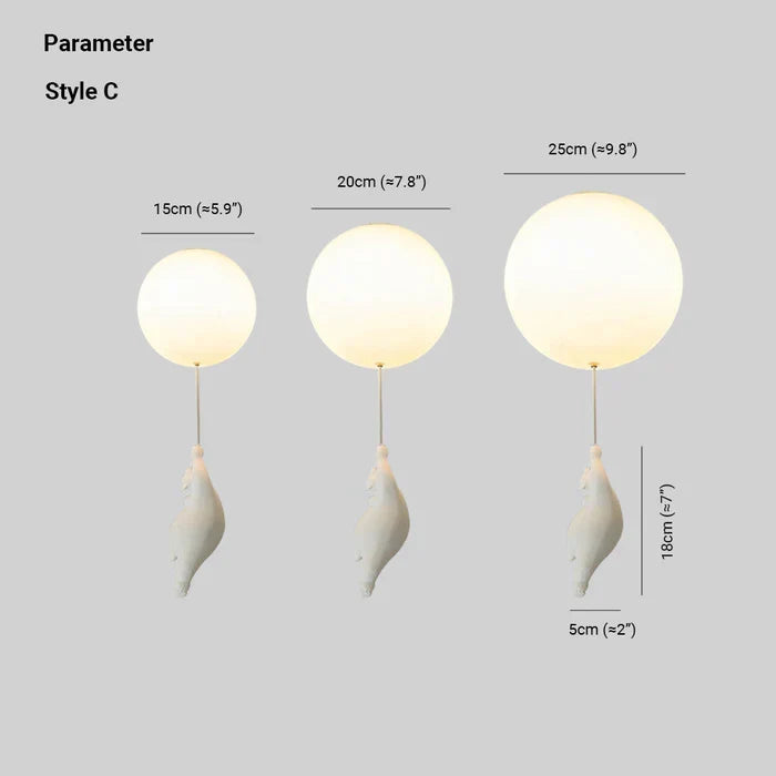 CloudBear – Playful Children's Room Lamp with Balloon