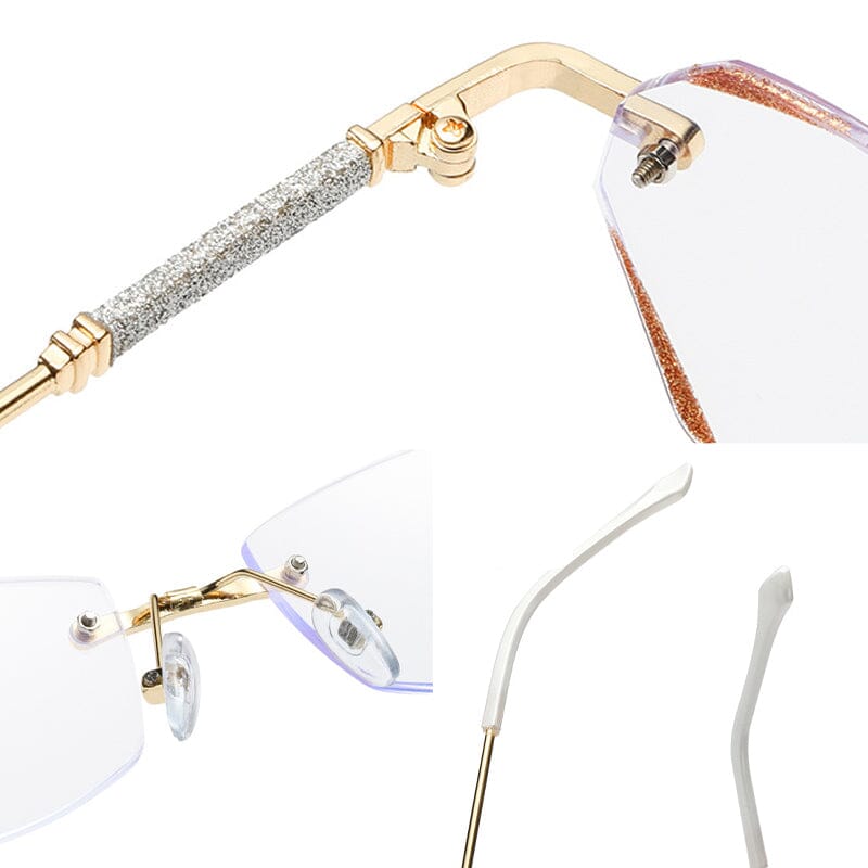 Skanto | Fashionable Rimless Anti-Blue Light Reading Glasses
