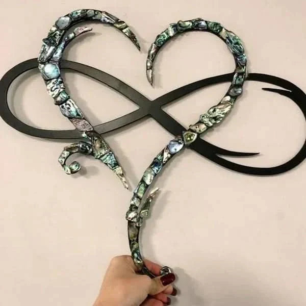 Skanto | Iron Wall Art with Infinity Heart Design