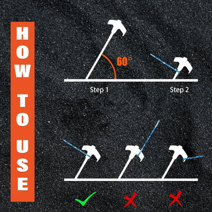 BowLift | 8" Screw Tent Pegs - Screwable Ground Anchors