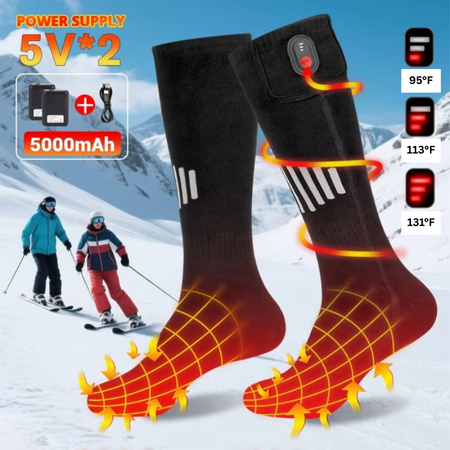 Skanto | Rechargeable USB Heated Socks with Electric Thermal Heating for Cold Weather