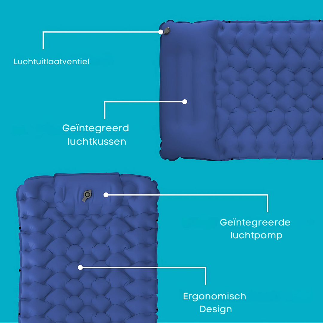 Skanto | AirLite Self-Inflating Sleeping Pad – Lightweight, Compact & 10 cm Thick Comfort