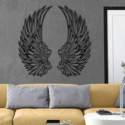 BowLift | Metal wall art with angel wings and LED lights