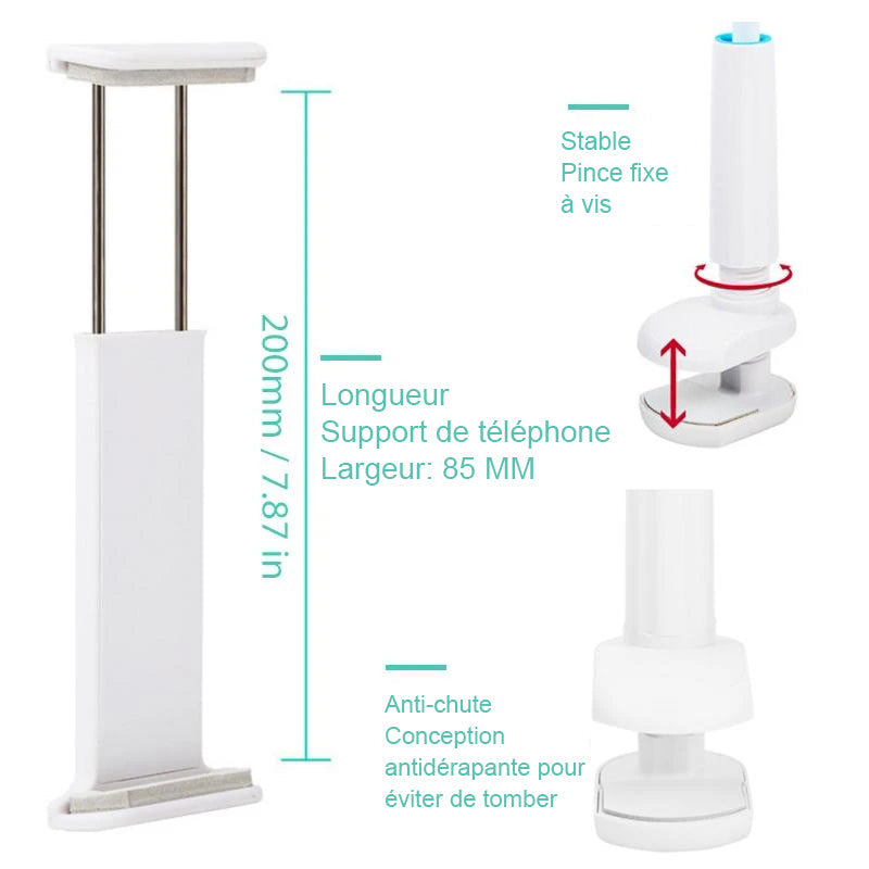 Universal detachable holder for phone and tablet with long pole | Bowlift