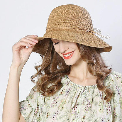 Skanto | Foldable Straw Hat, Sun Hat, Beach Hat, Fishing Hat