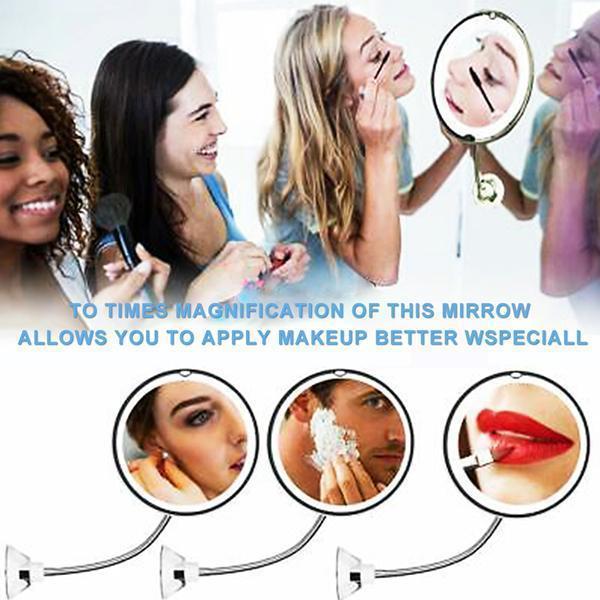 Skanto | 10x Magnification LED Lighted Makeup Mirror
