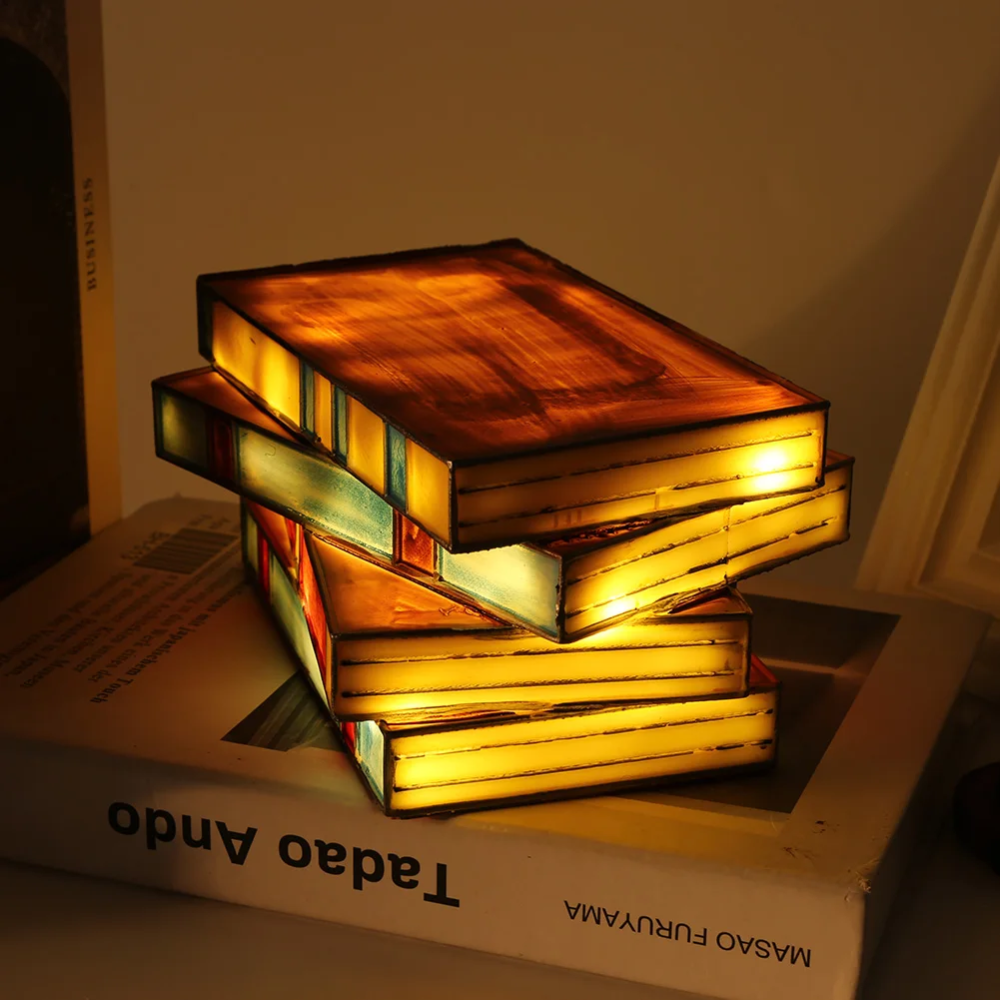 Skanto | LumeNova Stained Glass Lamp | LED Table Light | Mood Light | Decorative Home Lighting