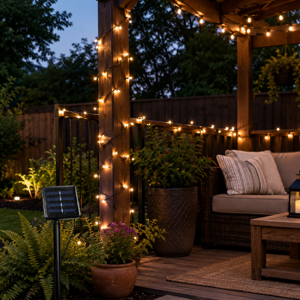 Weather-Resistant Solar LED String Lights