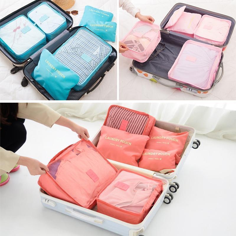 Skanto | 6-Piece Portable Luggage Packing Cubes