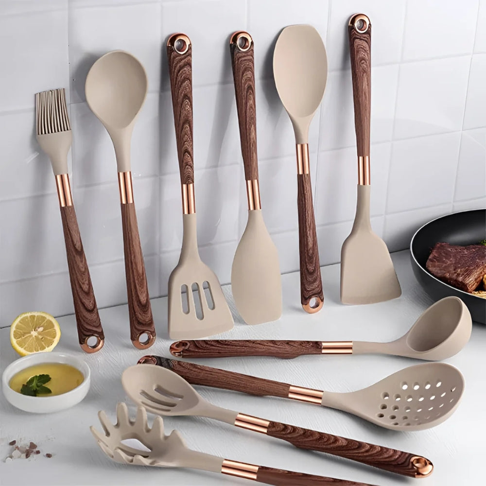 Skanto | Luxury Silicone Kitchen Utensils | 10 Pc Set
