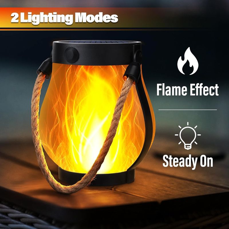 BowLift | Solar Outdoor Hemp Rope Flame Lamp