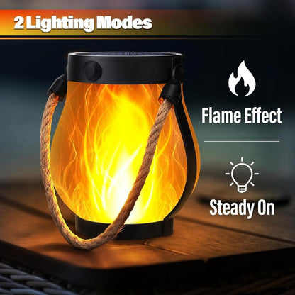 BowLift | Solar Outdoor Hemp Rope Flame Lamp