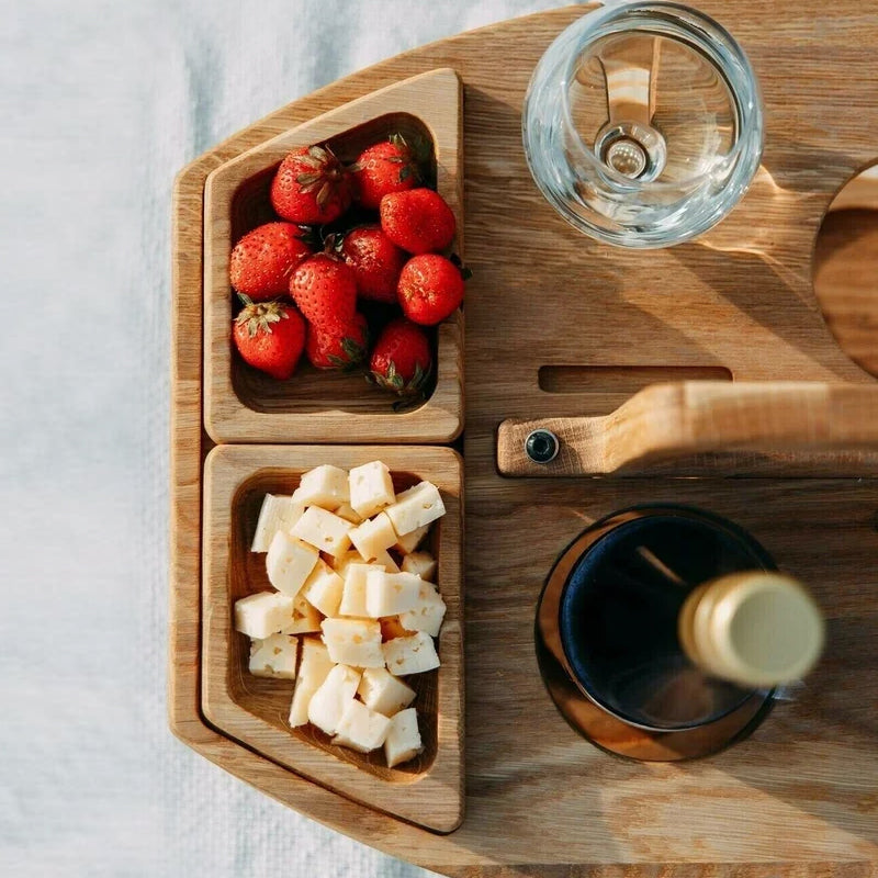 Skanto | Portable Wooden Picnic Wine Table – WineNest