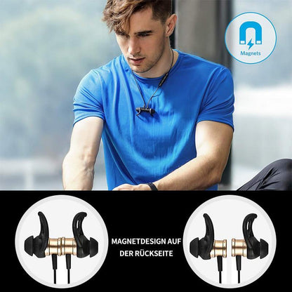 Skanto | Bluetooth Headphones, Stereo In-Ear Headphones, Secure Fit For Sports, Gym, Travel (Waterproof, Noise-Cancelling Microphone)