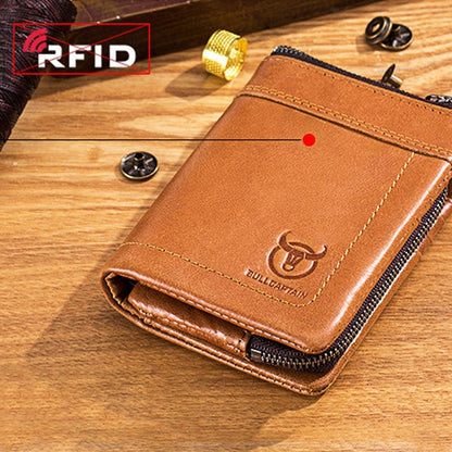 Wallet with multiple compartments Anti-RFID with coin pocket | Bowlift