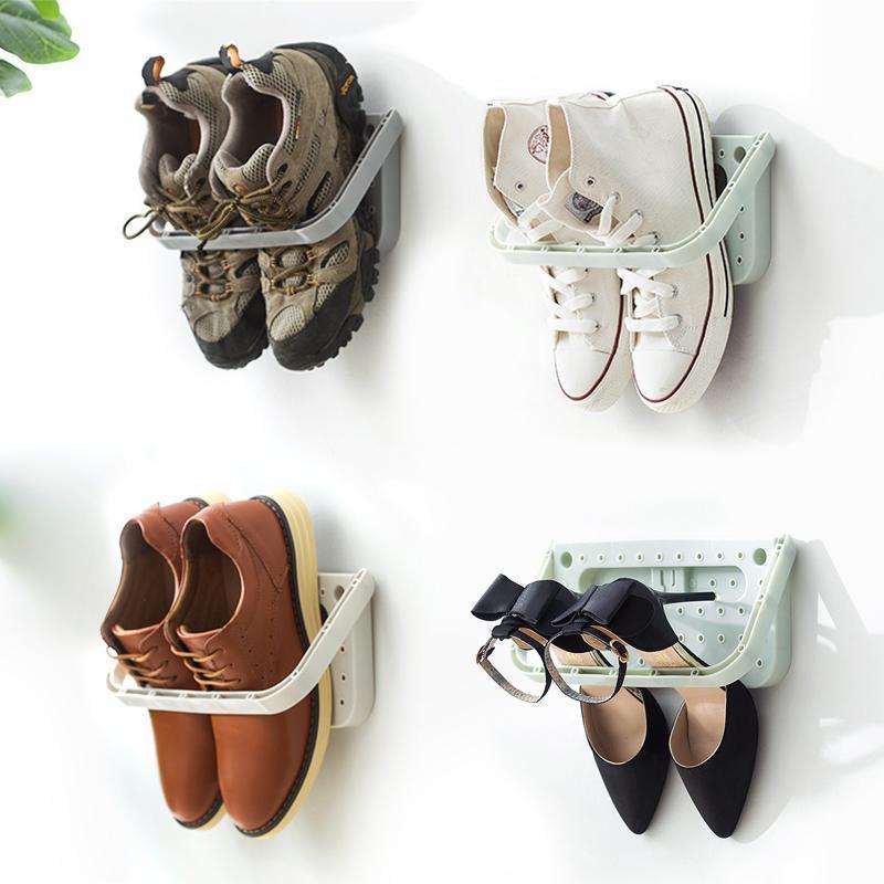 Shoe rack with integrated wall mount for wall mounting | Karnz
