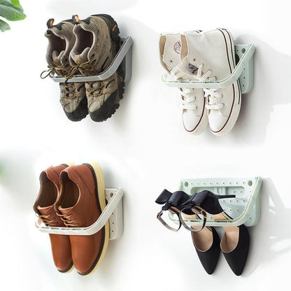 Shoe rack with integrated wall mount for wall mounting | Karnz