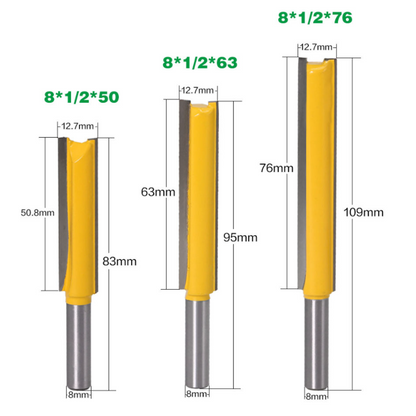 Skanto | 8MM Straight Double Flute Router Bit