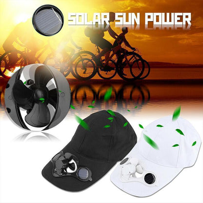 Solar-powered cooling cap