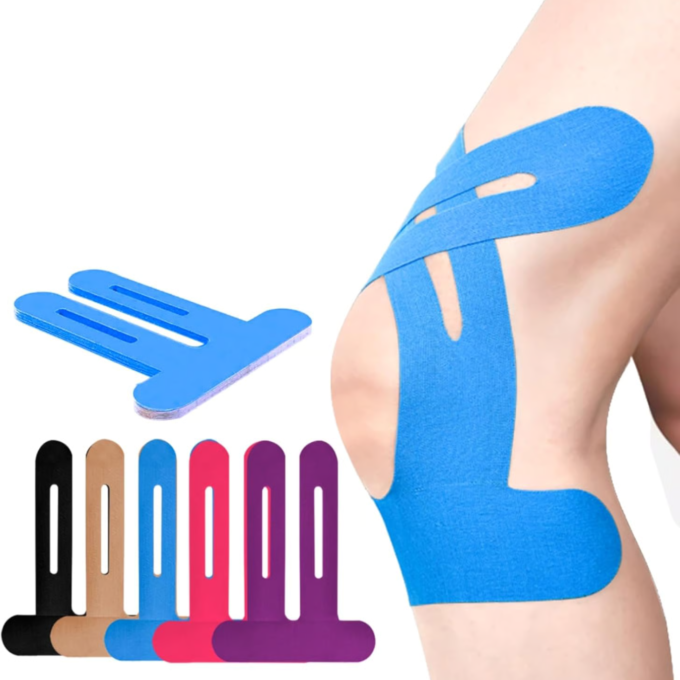 Knee Tape FlexiSupport – Pre-cut Kinesiology Tape for Direct Support | Skanto