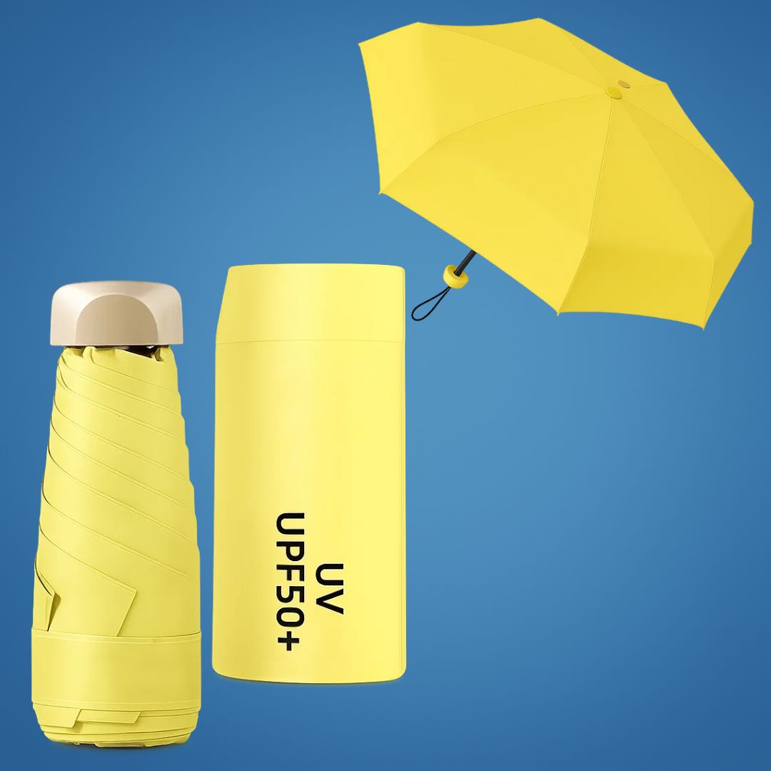 UrbanBrolly | Mini foldable umbrella UV – Sun protection UPF 50+ – Water-repellent – Lightweight and pocket-friendly for travel use Karnz