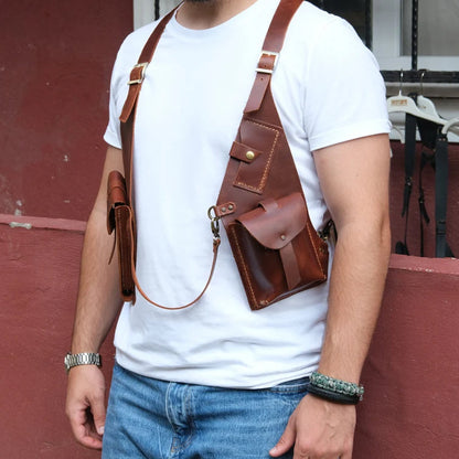 Medieval Steampunk shoulder bag with retro strap | Bowlift