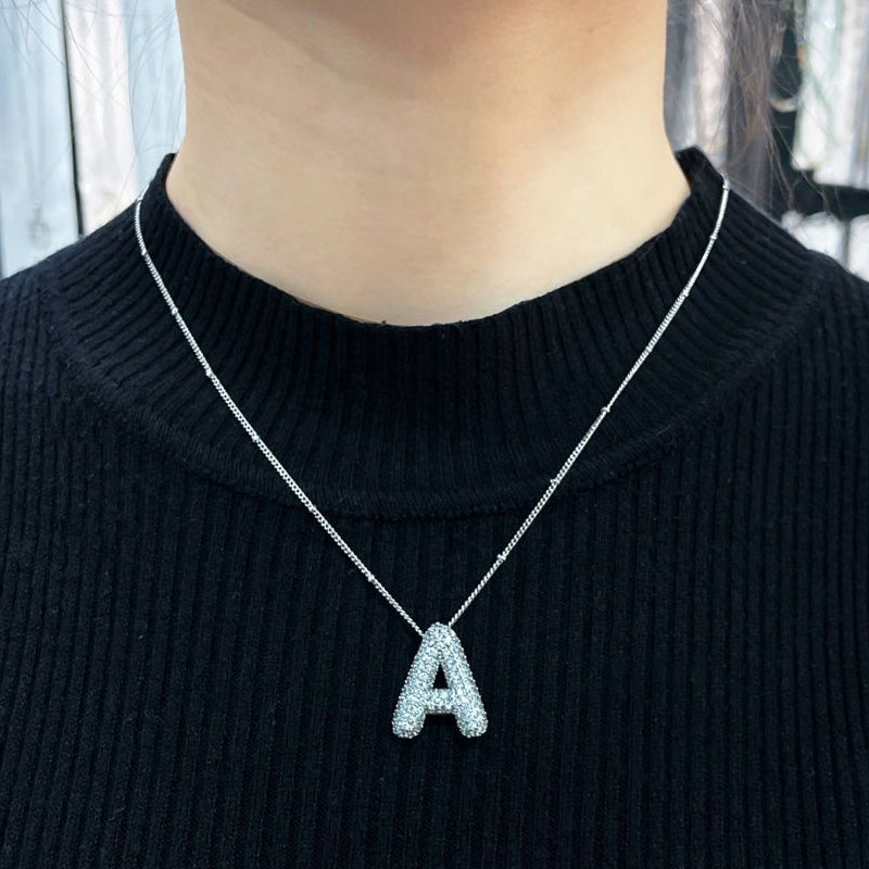 Skanto | Alphabet Diamond Pendant Necklace