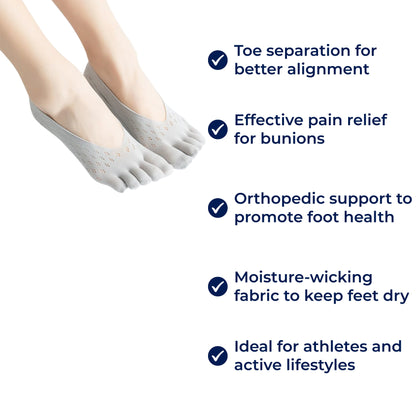 ToeAlign | Orthopedic Toe Socks – Toe Separation, Moisture-Wicking & Relief for Bunions, Hammertoes & Athlete’s Foot Bowlift