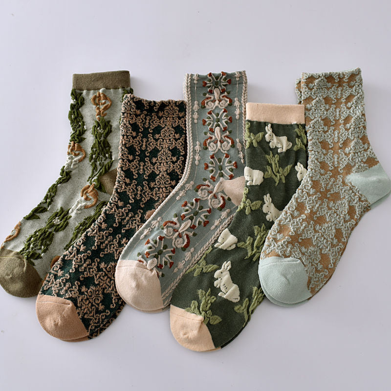 Skanto | Women's Floral Cotton SOCKS