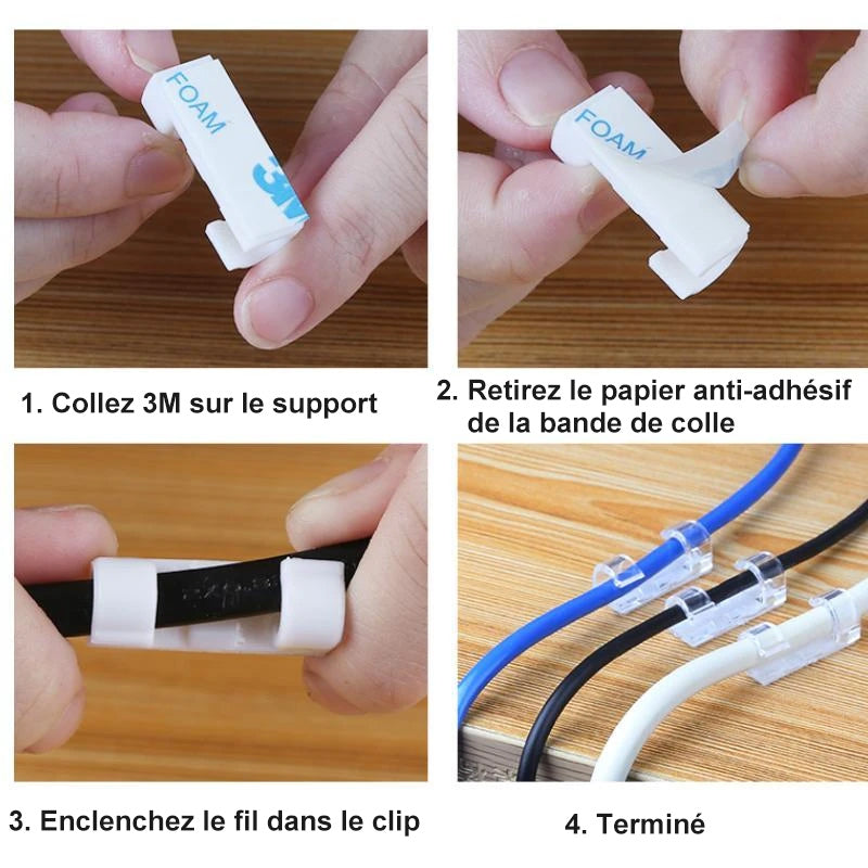 Self-adhesive plastic wire/cable clips | Brehn