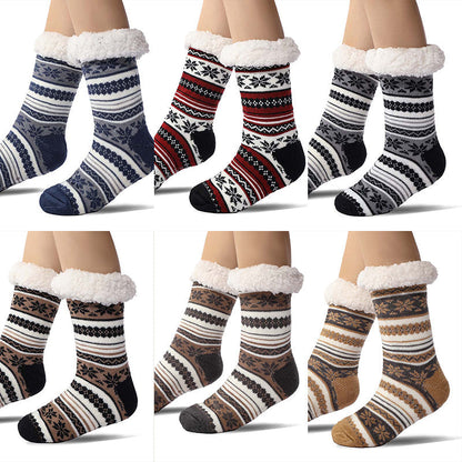 Skanto | Snowflake Ultra-Thick Cashmere Slipper House Socks
