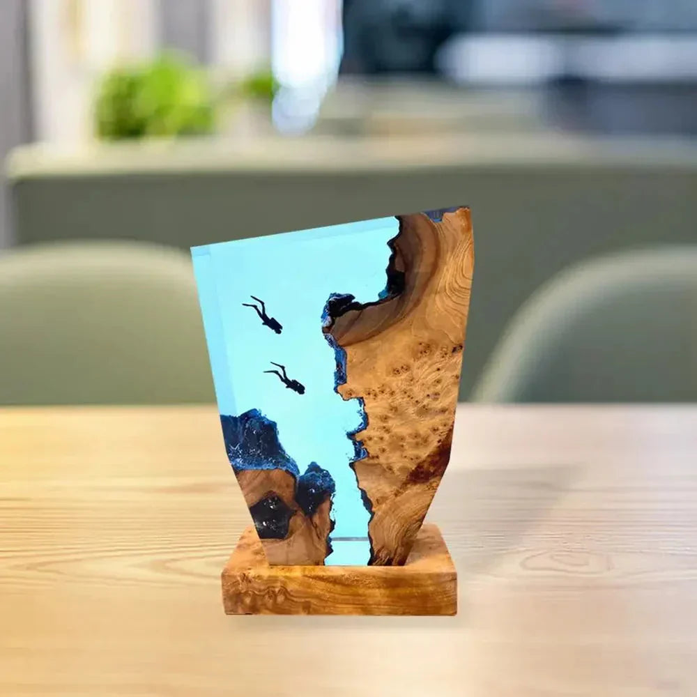 Resin Wave LED Lamp Karnz