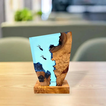 Resin Wave LED Lamp Karnz