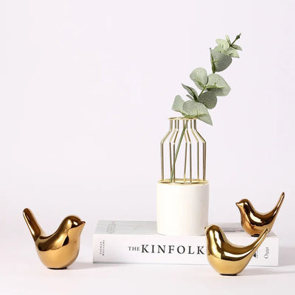 BowLift | Nordic Golden Ceramic Bird Decoration for Modern Home Decor