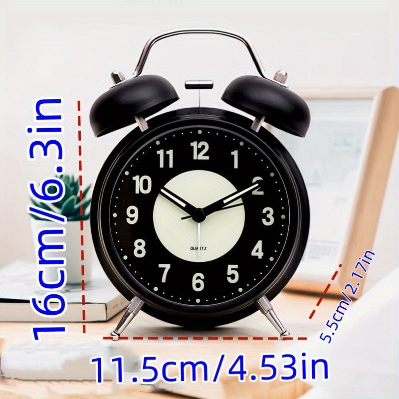 Skanto | LuminousTime - Elegant Metal Alarm Clock with Gentle Lighting for Peaceful Mornings and Evenings