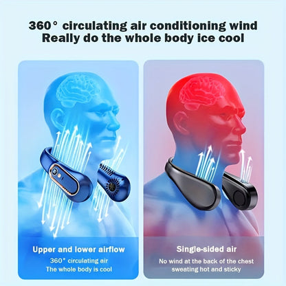 1pc Portable USB Cooler Fan with 5 Speeds and Digital Display - Super Strong Technology and Bladeless Design for Outdoor Use | Karnz