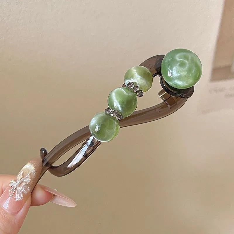 Elegant Rose Pearl Twist Hair Clip Bowlift