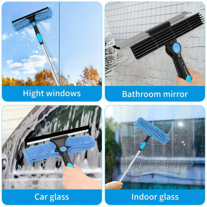 BowLift | Crystal Clear Window Cleaner – Professional 2-in-1 Telescopic Window and Glass Cleaning System