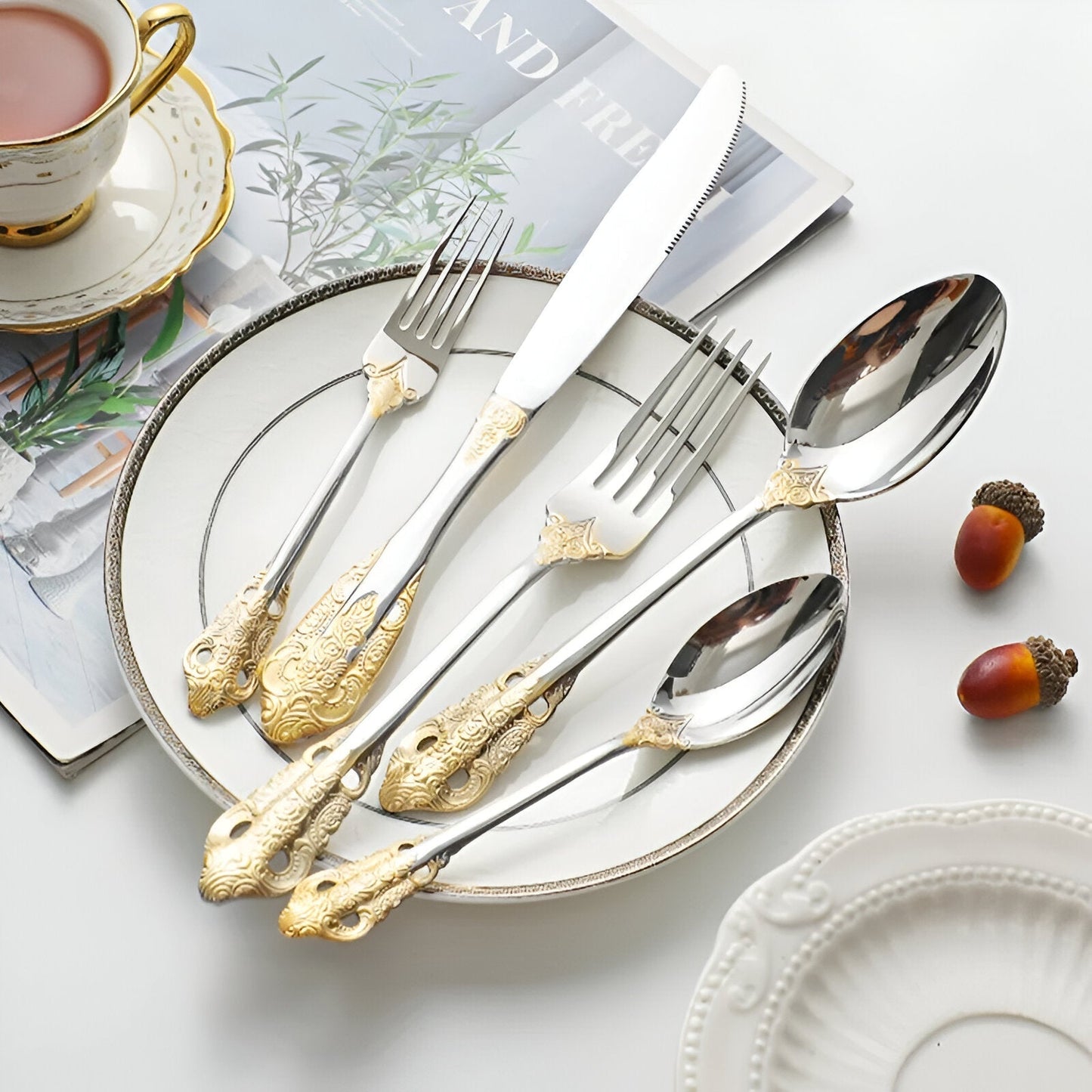 BowLift | Luxury Gold Cutlery Set
