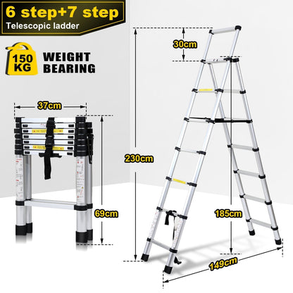 Telescoping ladder Folding ladder A-frame | Bowlift