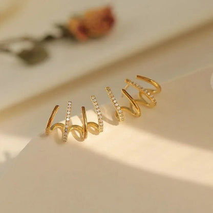 Skanto | Twisted Earrings | Elegant Design | Gold or Silver