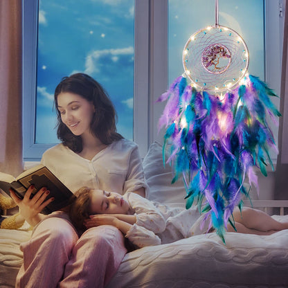 Brehn | Crystal Tree of Life Feather Glow Dreamcatcher