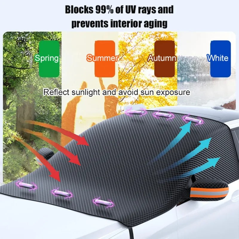 BowLift | Magnetic Car Windshield Snow and Sun Protection Cover – Durable and Compact