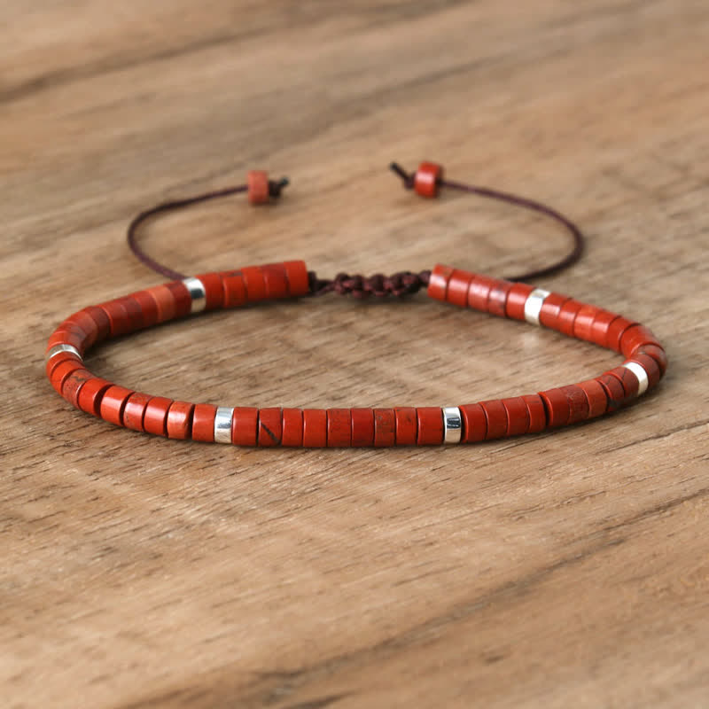 Skanto | Braided bracelet with 2,4 mm natural stone beads – Seraphina
