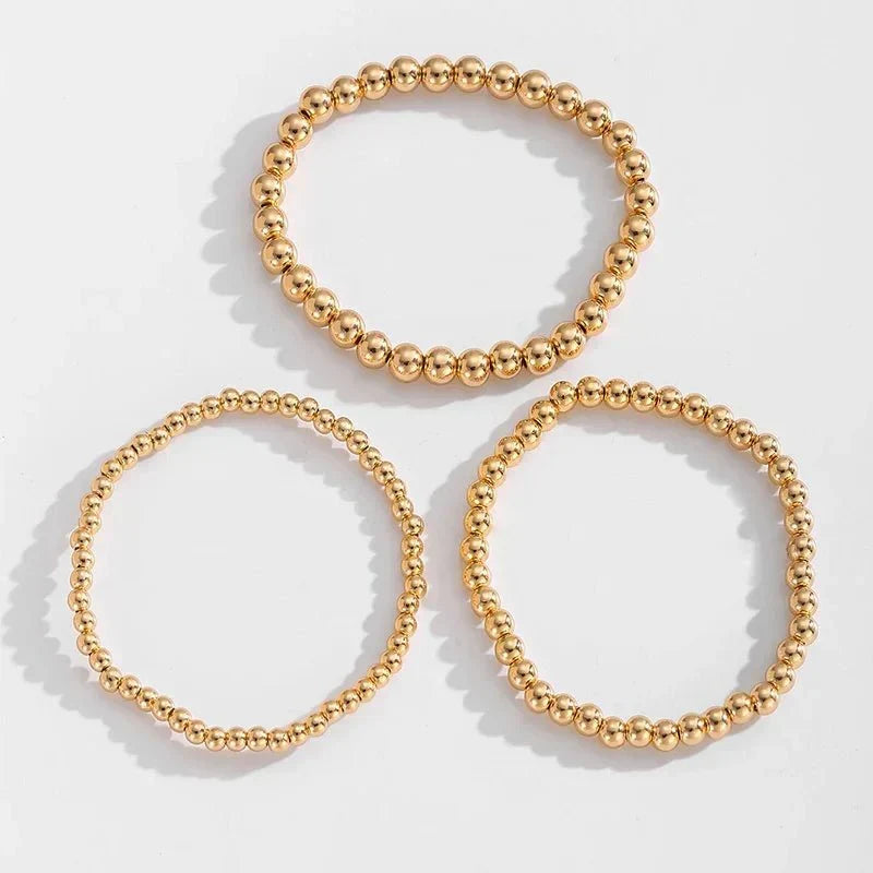 BowLift | 7pcs Gold Beaded Bracelet Stack
